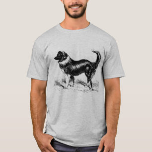 T-shirt Collie Dog de la frontière des hommes