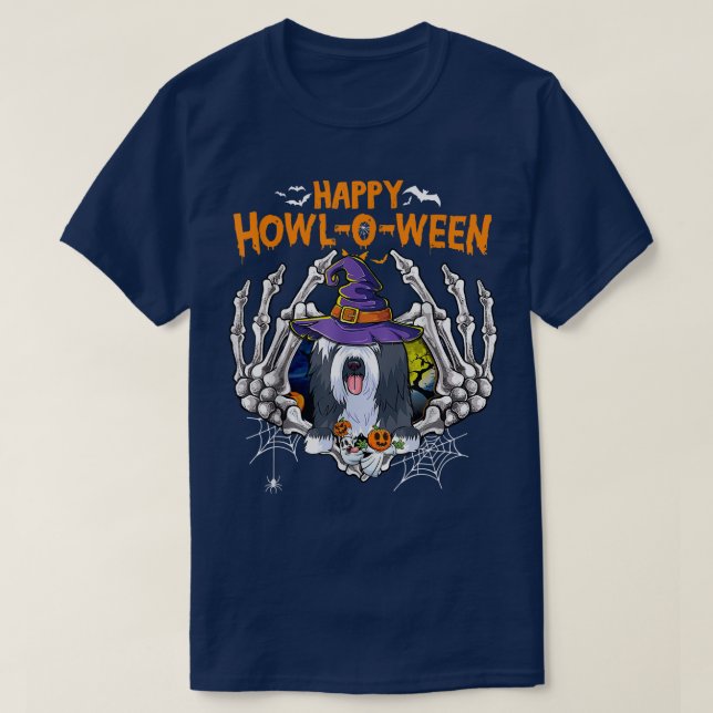 T-shirt Collie Epouse Skeleton Coeur Heureux HowlOWeen Cos (Design devant)