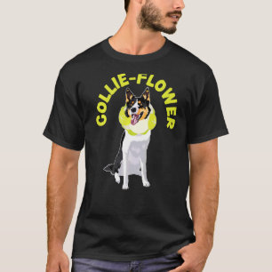 T-shirt Collie Flower Chien Chien Chien Chien Chien Chien 