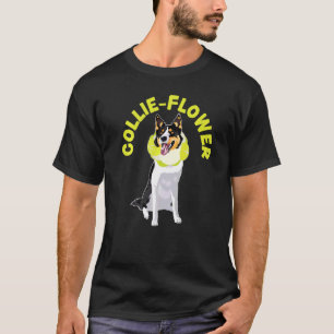 T-shirt Collie Flower Chien Chien Chien Chien Chien Chien 