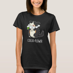 T-shirt Collie-flower Funny Bordure Collie Chien Pun