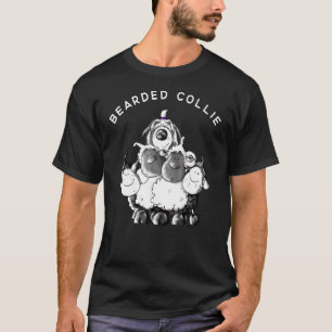 T-shirt Collie Porté Avec Mouton I Beardie Chien race