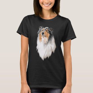 T-shirt Collie Rough Collie Joli Chien Long Cheveux