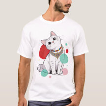 Collier Élégant de Chat Royal Blanc Design