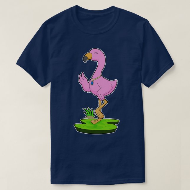 T-shirt Collier Flamant rose (Design devant)