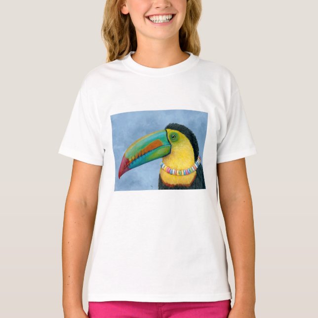 T-shirt Collier volé déchiqueté fillette (Devant)