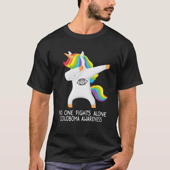 T-shirt Coloboma Awraress Dabbing Unicorn Awareness (Devant)