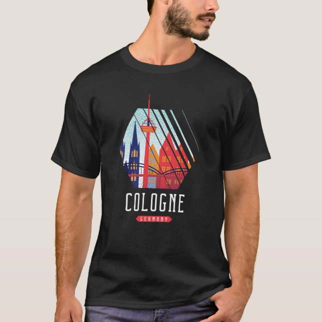T-shirt Cologne Allemagne (Devant)