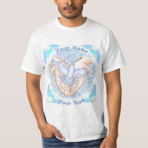 T-shirt Colombe aux mains chrétiennes 