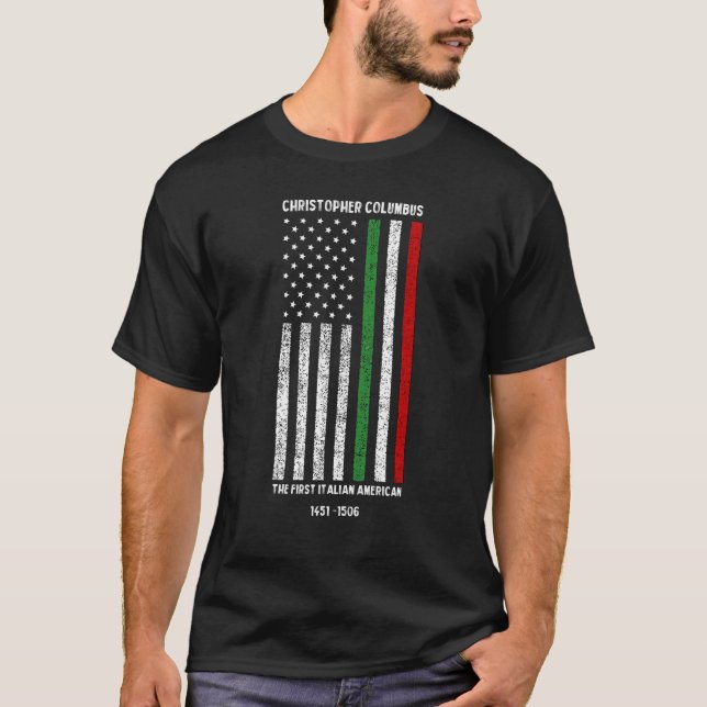 T-shirt colombes cadeaux de jour Christophe Colomb Le prem (Devant)