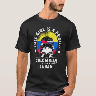 T-shirt Colombia Flag Cuba Grown Women Girl Citizen Pride