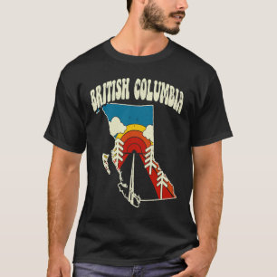 T-shirt Colombie-Britannique Province Vintage Rainbow Cana