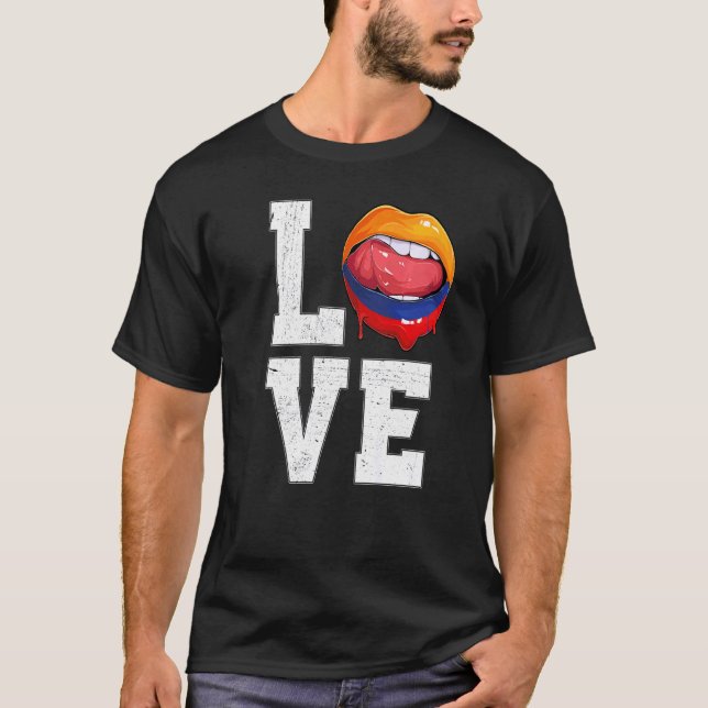 T-shirt Colombie Drapeau de football Fan Love Colombien (Devant)