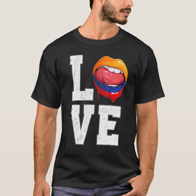 T-shirt Colombie Drapeau de football Fan Love Colombien (Devant)