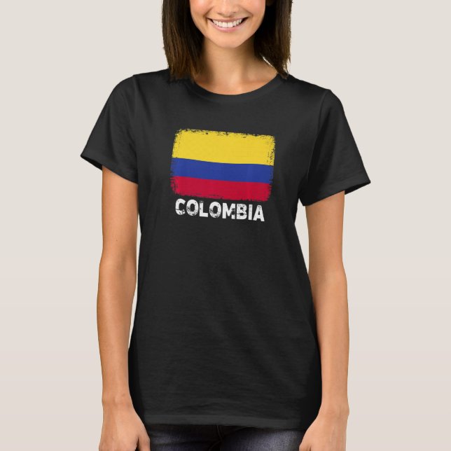 T-shirt Colombie Drapeau Soutien Colombien Hommes Femmes H (Devant)