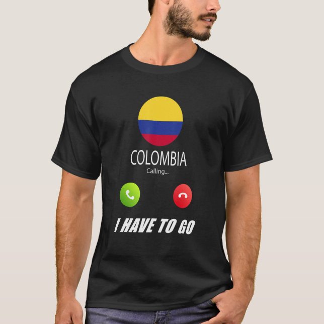 T-shirt Colombie Drapeau Souvenir La Colombie Appelle (Devant)