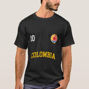 T-shirt Colombie Football No 10 Drapeau colombien Camiseta
