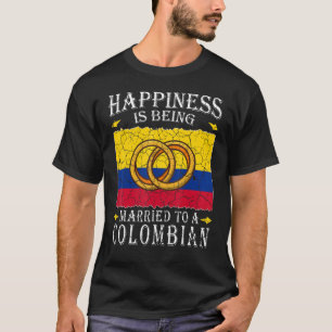 T-shirt Colombie Mariage Patrimoine Colombien Drapeau Mari
