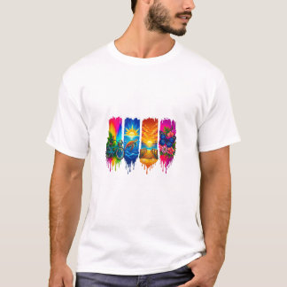 T-Shirt Color Splash pour Homme 🎨🔥✨ | Street Art