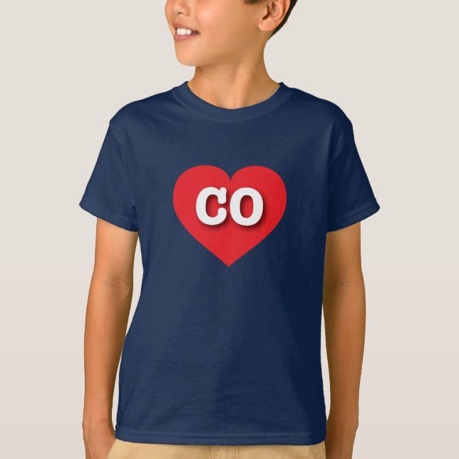 T-shirt Colorado Coeur rouge - J'aime CO (Devant)