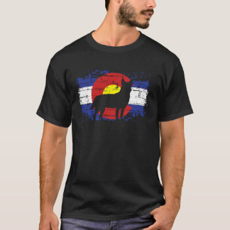 T-shirt Colorado Flag Australian Cattle Dog Red Blue Heele