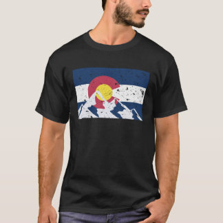 T-shirt Colorado Flag Mountain