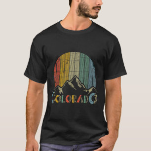 T-shirt Colorado montagnes rocheuses ski rétro camping