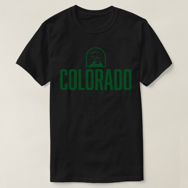 T-shirt Colorado Mountain Chèvre Green (Design devant)