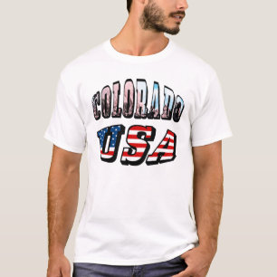 T-shirt Colorado Picture et USA Text