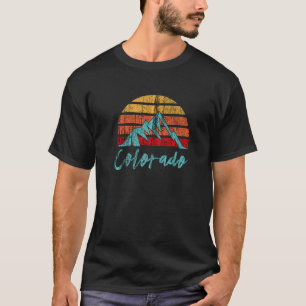 T-shirt Colorado Retro Montagnes Vintages Nature Randonnée