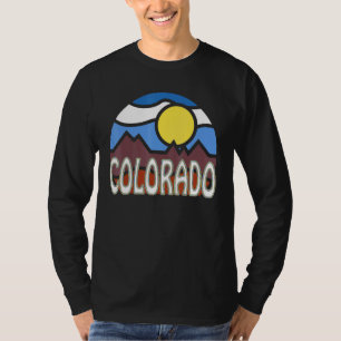 T-shirt Colorado Retro Mountain Sunset Outdoor Vanlife Exp
