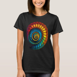 T-shirt Colorants psychédéliques colorés Fibonacci Spiral