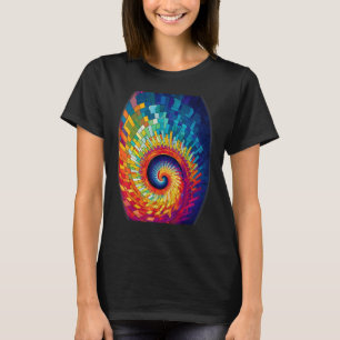 T-shirt Colorants psychédéliques colorés Fibonacci Spiral