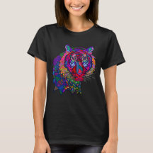 T-shirt coloré au motif de tigre