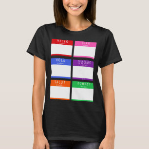 T-shirt Coloré Bonjour Mon Nom Est