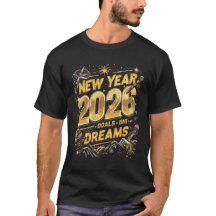 T-shirt Coloré Bonne Année Joyeuse Grands Rêves