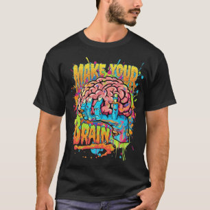 T-shirt coloré Brain Street Art
