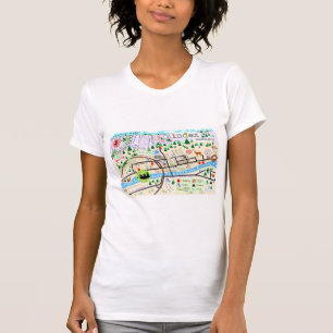 T-shirt Coloré, carte d'amusement de bel index, Washingto