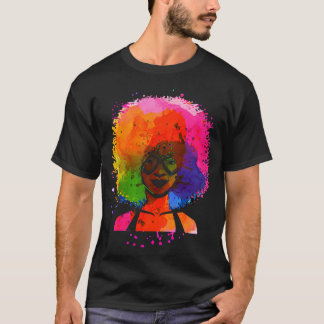 T-shirt Coloré Dans Melanin Afro Queen