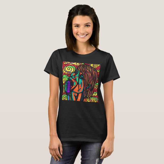 T-shirt coloré de chanteur (Devant entier)