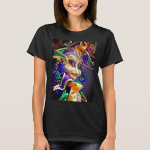 T-shirt coloré de masque protecteur de mardi gras