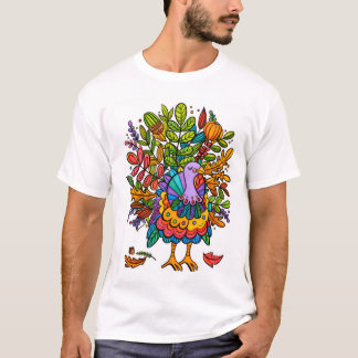 T-shirt Coloré et incroyable dindon stylé drôle