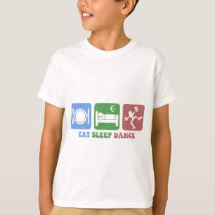 T-shirt Coloré mangez la danse de sommeil