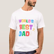 T-Shirt Coloré Meilleur Papa du Monde