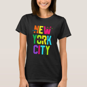 T-shirt Coloré New York City Novelty Graphic Tee - shirt C