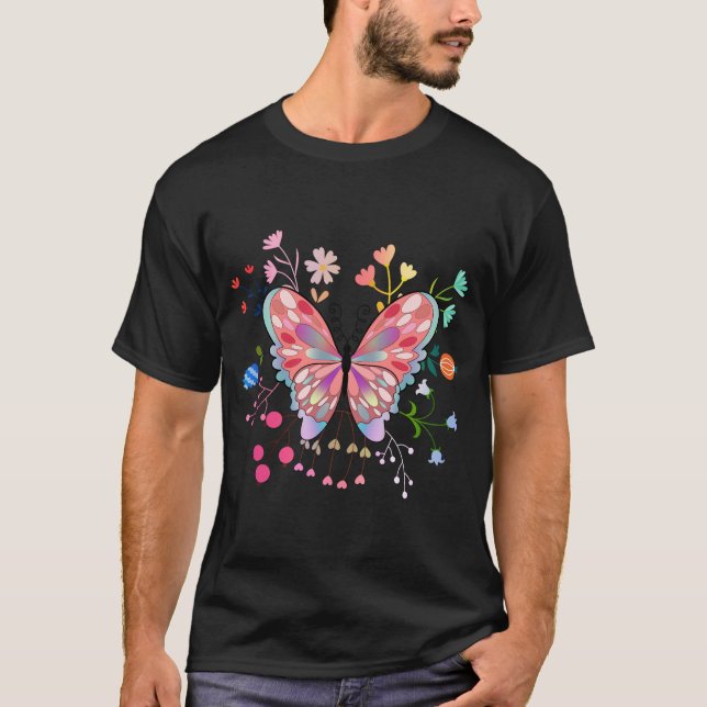 T-shirt Coloré papillon insecte nature (Devant)