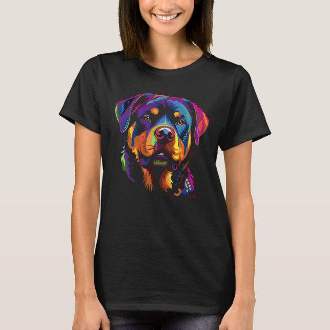 T-shirt Coloré Rottweiler (Devant)