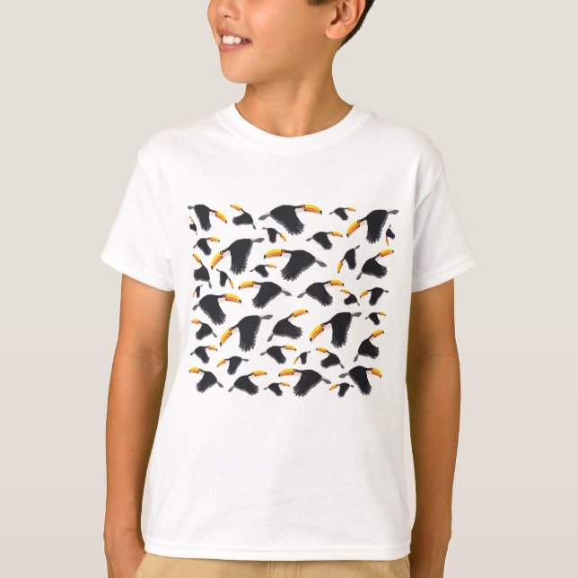 T-shirt Coloré Toucan Tropical Bird Motif (Devant)