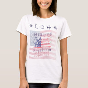 T-shirt Colorée Aloha Hawaii USA Hillary à la présidence