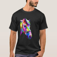 Colorée Pop Art Cheval Portrait Drôle Chevaux